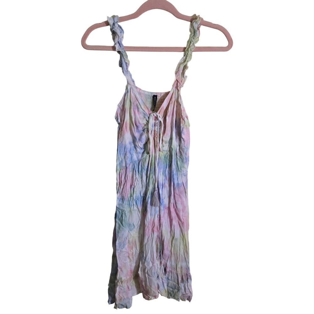 Raviya NWT Rayon Pastel Tie Dye Dress Junior Size L
